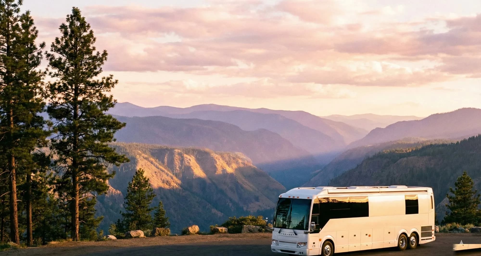 RV road trip scenery